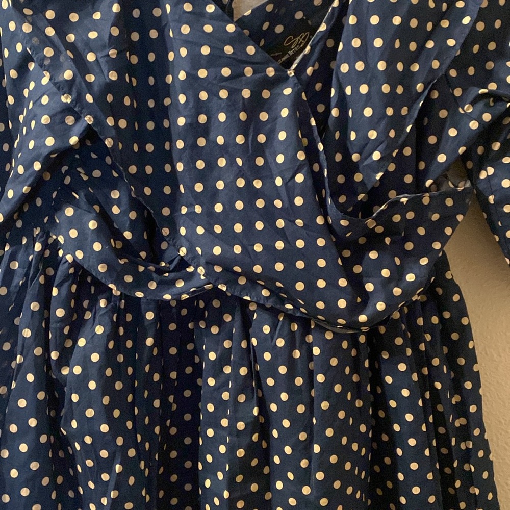 NWT Suzanne Betro polka dot Vneck blouse size 2X - Picture 2 of 7